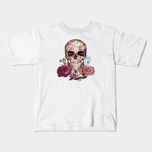 Flowery Skull Kids T-Shirt